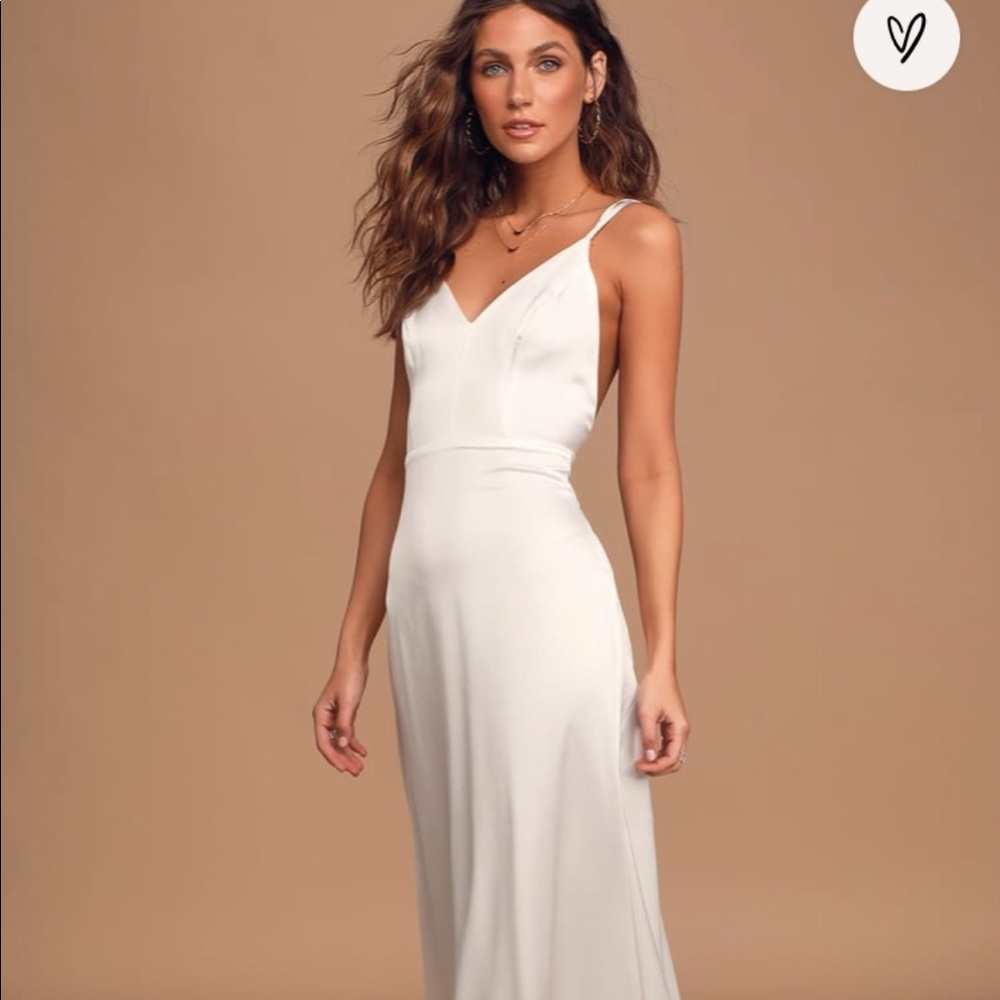 Lulus white formal dress